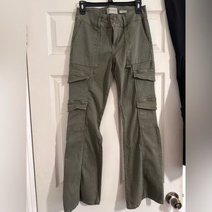 Low rise boot cut cargos